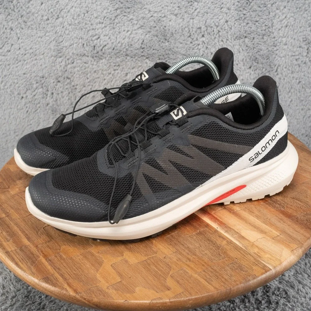 Salomon Hypulse Shoes Mens Size 9.5 Black Mesh Running 416849 Sneakers
